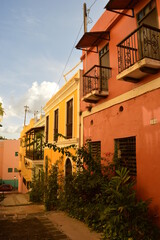 The old fortress and town of San Juan in Puerto Rico, Caribbean Ocean