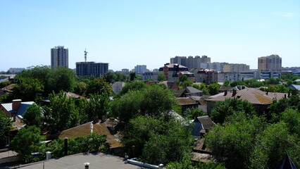 
Details and elements of the facade of the building.
Russian architecture, background image for web design.