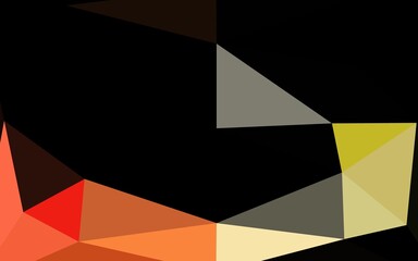 Dark Orange vector abstract mosaic background.