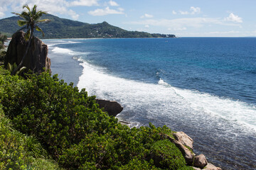 the coast of the tropical island