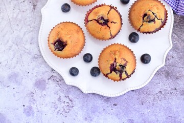 Homemade blueberry muffins