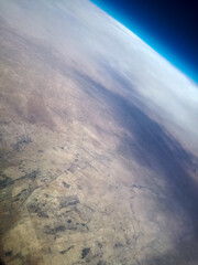 aerial view of the desert