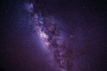 Naklejka premium Starry Milky Way at Haleakala National Park, Maui, Hawaii