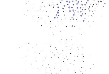 Light BLUE vector texture with playing cards.