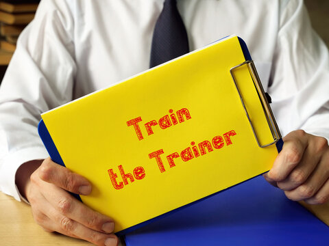 Business Concept Meaning Train The Trainer With Sign On The Page.