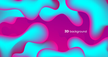Abstract 3D vector colorful background. Stock vector illustration.