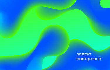 Abstract vector 3D shapes background. Acid colors. Stock vector illustration.