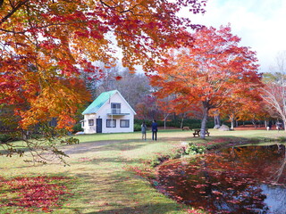 北海道の絶景 鹿追町 福原山荘の紅葉