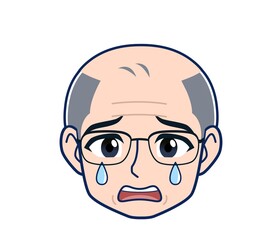 White-haired man in green short sleeves