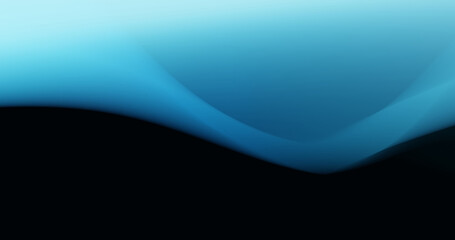 Abstract defocused 4k resolution geometric curves background for wallpaper, backdrop and varied nature design. Blue lagoon, marine blue and black colors.