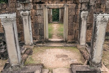 Angkor wat temple complex in Cambodia, Siem Reap Buddhist temple
