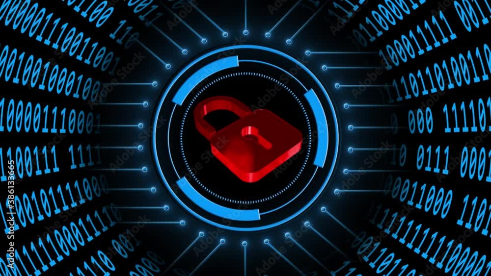 Poster abstract futuristic background of data flow - speed movement of varying binary code arranged in cyli