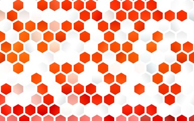 Light Orange vector backdrop with hexagons.