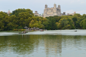 The beautiful Central Park during autumn in New York City