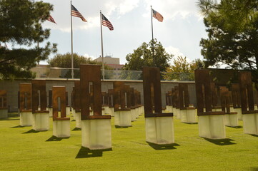The riverside and architecture in Oklahoma City in the Midlands, United States