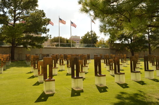 The riverside and architecture in Oklahoma City in the Midlands, United States