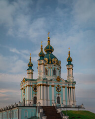 Fototapeta na wymiar St Andrew’s church, Kyiv