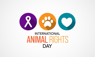 Vector illustration on the theme of International Animal rights day observed each year on December 10th across the globe.