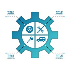 Automotive infographic with creative design idea