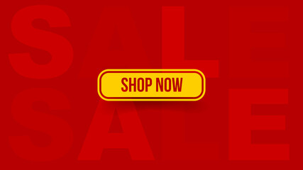 Sale promotion advertising design template with typography and catchy colors. Social media ad content, poster, banner, card , bunting and landing page template. Vector illustration. 16:9 ratio