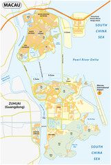 Naklejka premium vector map of Macao People s Republic of China Special Administrative Region