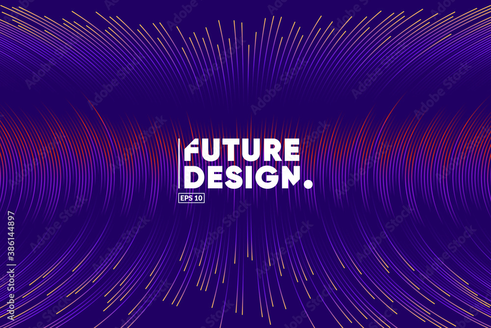 Poster gradient lines composition background. future, technology, big data, science theme template. eps10 v