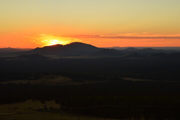 Obraz premium Sunset hike in the mighty Grand Canyon in Arizona, United States of America