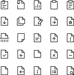 Website office vector icon pack on white background
