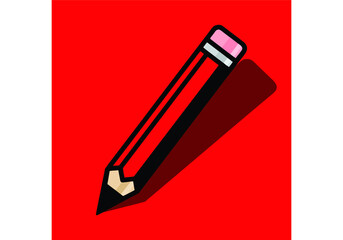 Pencil Icon Vector. Perfect pictogram illustration. Flat Design. EPS 10 