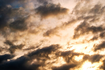 Twilight sky and cloud at sunset