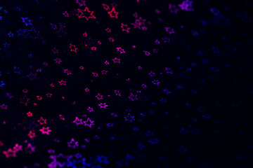 pink, purple, blue holographic stars abstract patterned background