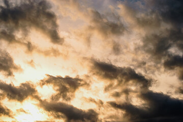 Twilight sky and cloud at sunset