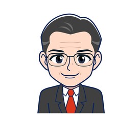 White-haired man in green short sleeves