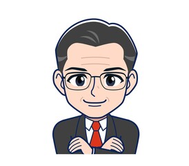 White-haired man in green short sleeves