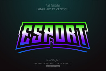 Fototapeta na wymiar Esport Gradient Editable Premium Text Style Effect