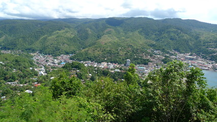 Fototapeta na wymiar Sentani City is a village in Sentani District, Jayapura Regency, Papua, Indonesia.