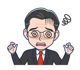 White-haired man in green short sleeves