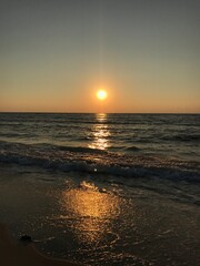sunset on the beach