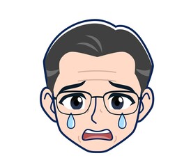 White-haired man in green short sleeves