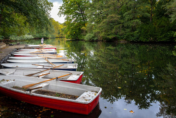 Ruderboote am Neuen See in Berlin