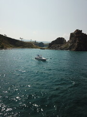 Fototapeta premium boat on lake Baikal