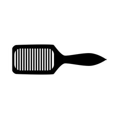 Hair brush. Hairdresser tool outline isoleted icon