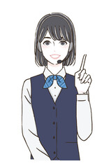 コールセンターの受付女性