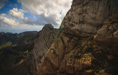 Mountains in Appenzeller Alps, Swiss Alps