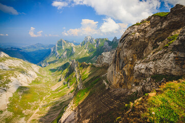 Fototapeta premium Mountains in Appenzeller Alps, Swiss Alps