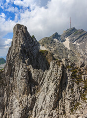 View on the Säntis Mountains, Appenzell from Lisengrat / Lysengrat