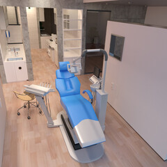 Modern dental clinic 歯科 病院 診療所 3D Rendering