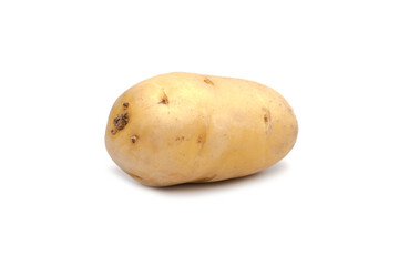 fresh potato isolated on white background.
