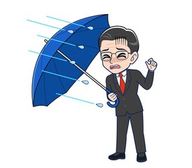 White-haired man in green short sleeves