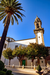 View of Santa Marta church in old town of Ortigueira in the Galicia region of Spain.